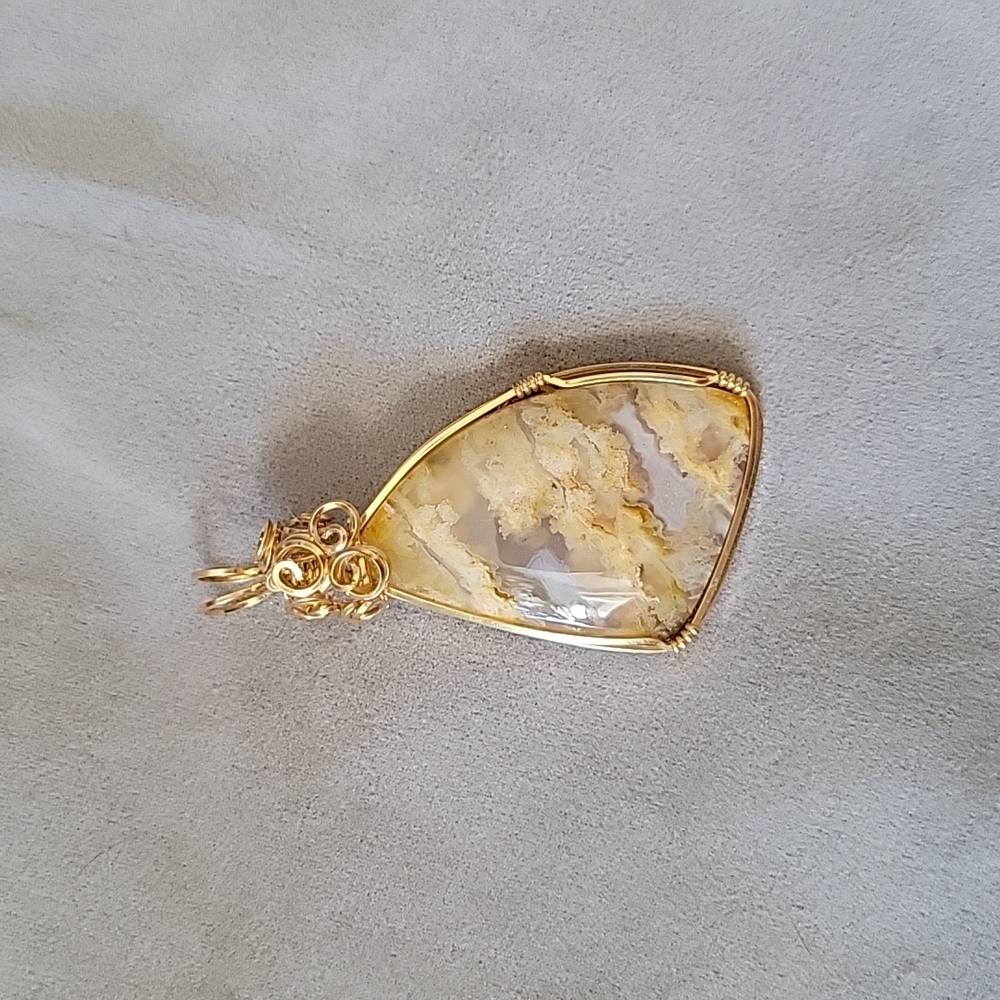 Real agate pendant